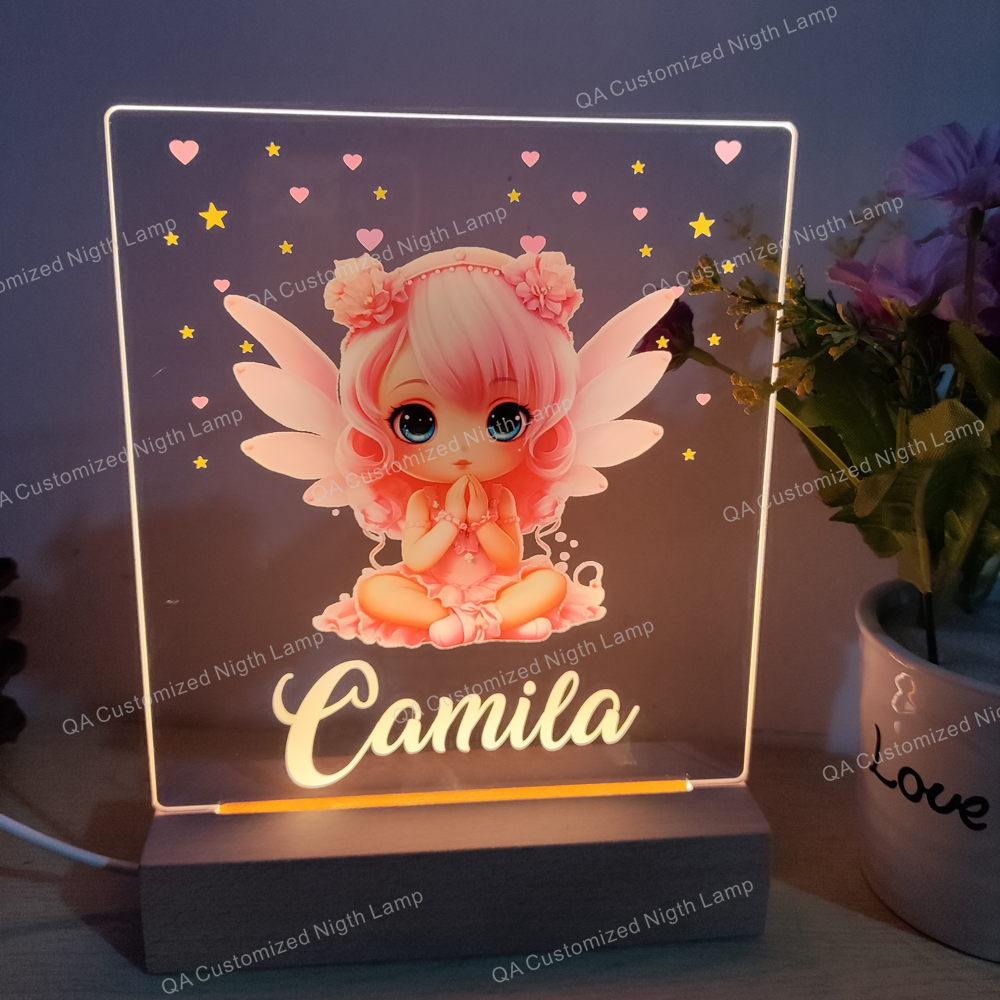 Personalized Princess Night Light Baby Night Light Custom Name Acrylic Night Lamp for Kids