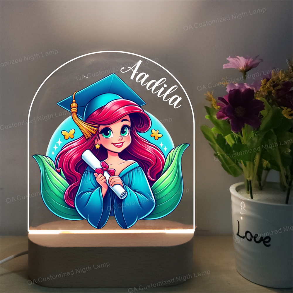 Mermaid Night Light Customized Acrylic Night Lamp Birthday Gift Christmas Present