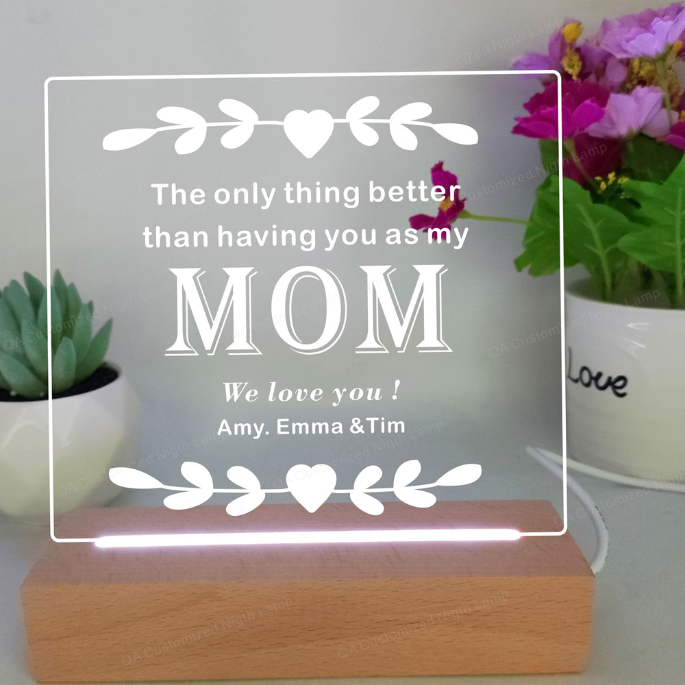 Personalized Mom Lamp - Birthday Gift Idea for Mother  in Love Gifts From - Mother's Day Gift Ideas - Mummy Gift