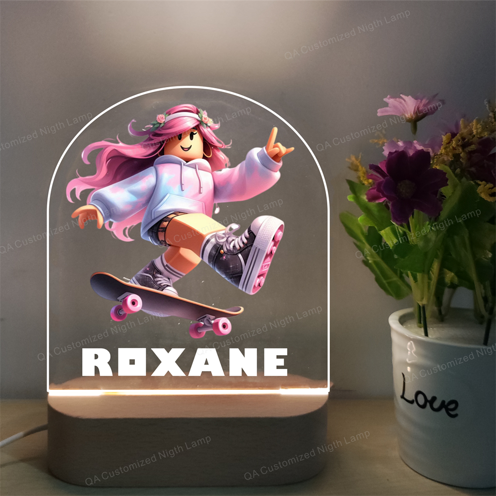 Roblox Personalized Night Light Custom Name Gamertag  Customizable Display Acrylic Night Lamp Graduate Birthday Christmas Gift