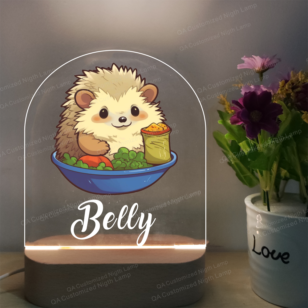 Personalized Night Light for Baby Lovely Cow Night Light With Name Animal Acrylic Night Lamp Christmas Present