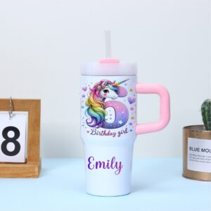 Stanley 14 oz With Handle Customized Name Cup Tumbler Custom Design Water Bottle Customized Design