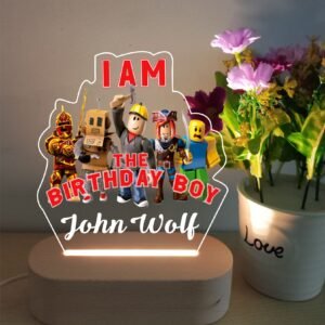 Personalized Roblox Night Light Custom Acrylic Night Light For Roblox Fans With Name Gift Roblox Character Light